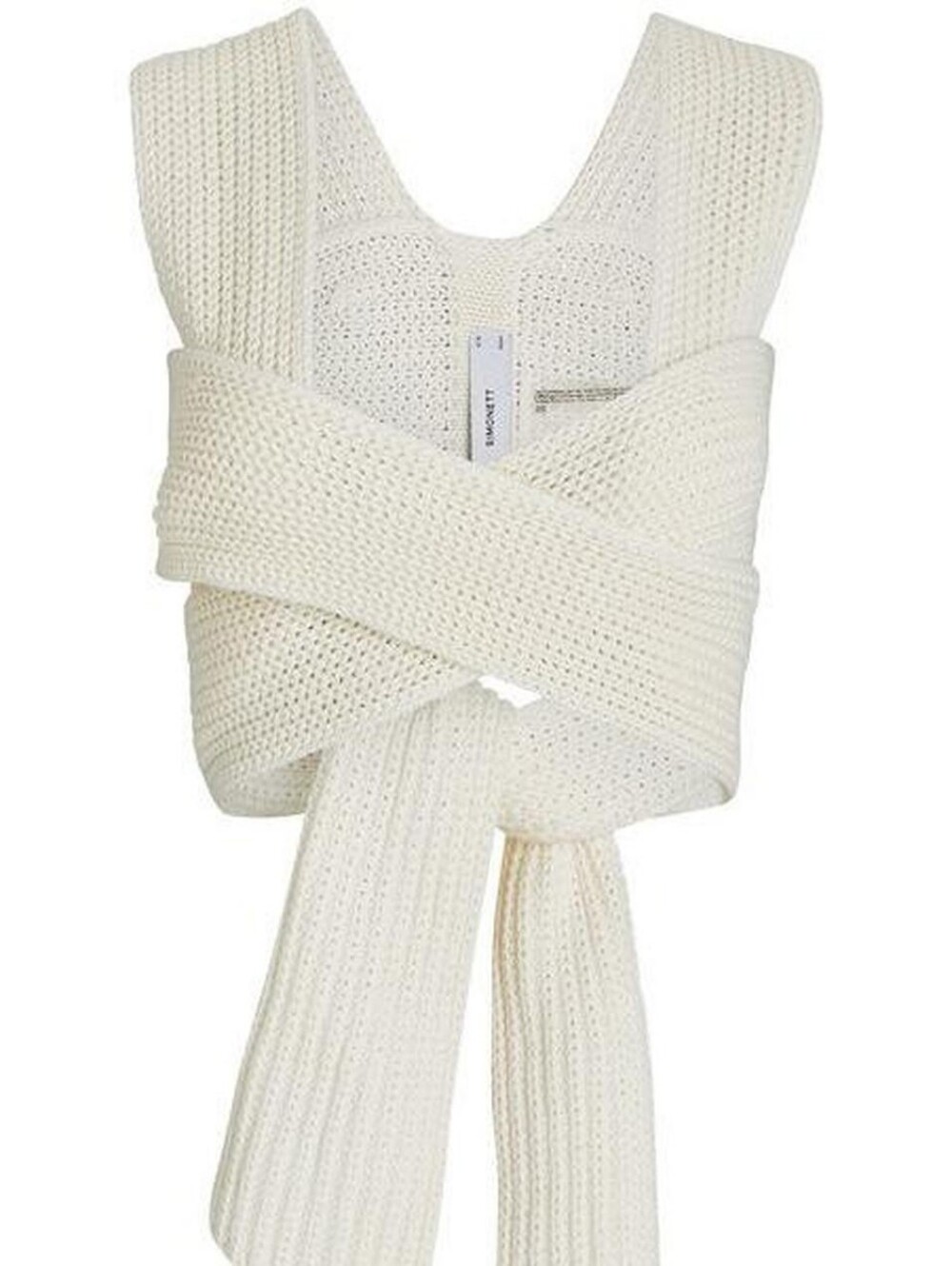 Knit Wrap Multiway Top in Cream -